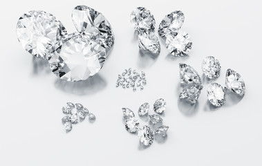 Diamonds sorting according to size