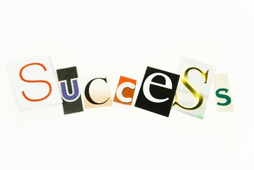 Success written with different letters