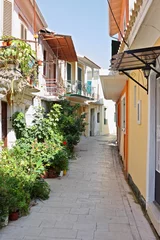 Printed roller blinds Narrow Alley A narrow street in the island town of Lefkada, Greece