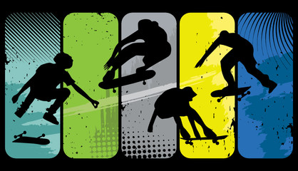 Silhouette skaters © Rosym