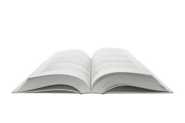 Opened Book on Isolated White Background