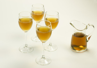 Full Cognac glass set with a full decanter