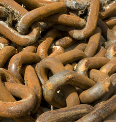 Old rusty Ferry Chain