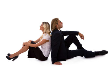 business partnership concept between business people