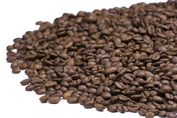 Coffee Beans on White Background