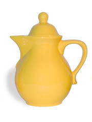 yellow big Jug insulated on white background