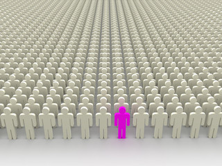 Obraz premium Silhouettes of people. 3d