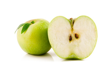 green apple isolated on white..