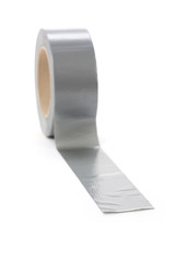 a roll of Grey Duct Tape with white background