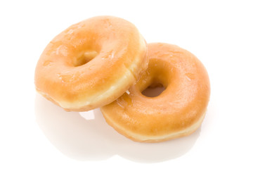 a sweet donut with white background