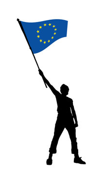 flag of europe, vector illustration