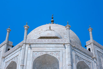 Taj Mahal. View on the mausoleum from the East.The picture .
