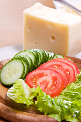 Close up of a tasty salad with many vegetables