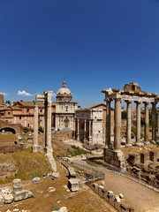 antike rom heiligtum, saturn tempel & kirche st luca e martina
