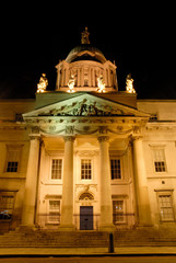 Obraz premium Dublin night 3, North of the Liffey, Custom House