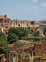 rom, die ewige stadt, kolosseum und forum romanum