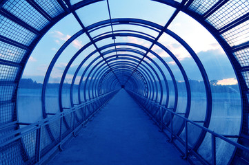 Tunnel in blue