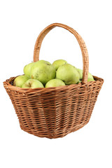 basket of green apples