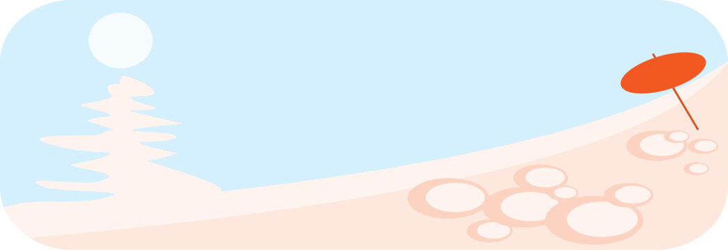 vector image of tropical beach