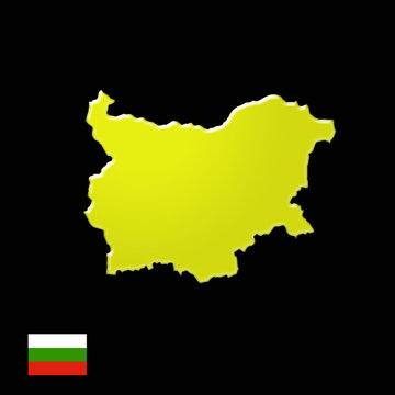 Carte et drapeau de Bulgarie