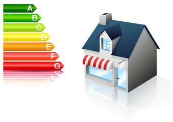 Étiquette énergie et petit commerce (reflet)