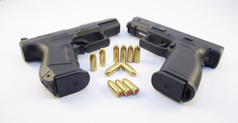 pistols and bullets