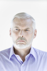 thinking handsome expressive senior