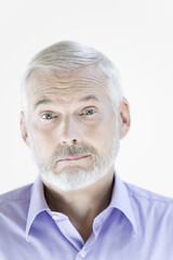 thinking handsome expressive senior