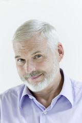 happy handsome expressive senior