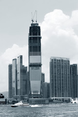 Obraz premium Skyscraper in Victoria Harbor, Hong Kong