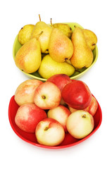 Various frutis isolated on the white background