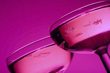 champagne, traditional bowl shaped glass