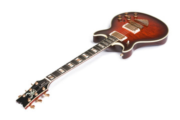 Rock guitar isolated on the white background