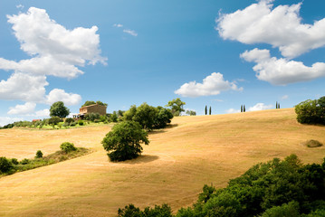 relaxing tuscan rural area panorama