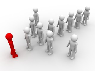 pfeil aus kleinen figuren