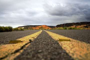 Road on the Snow Canyon in St. George, Utah