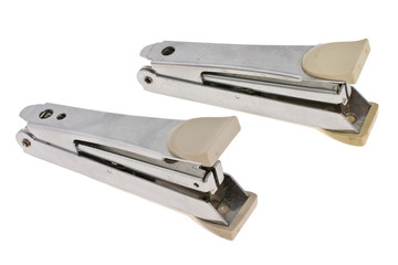 Stapler for papers on a white background