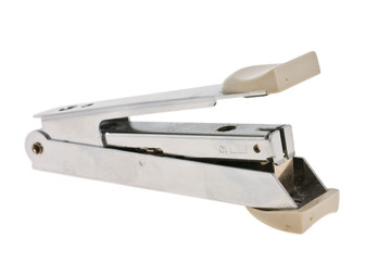 Stapler for papers on a white background