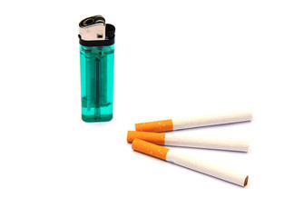 cigarettes and lighter