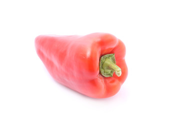 one pepper isolated on white