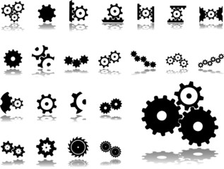 Big set buttons. Gears