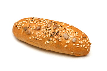 Long whole wheat bread roll