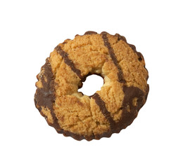 Biscuit isolated on white with clipping patch