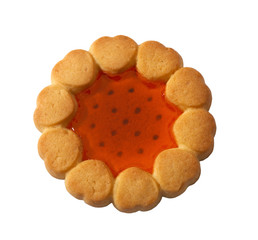Biscuit isolated on white with clipping patch