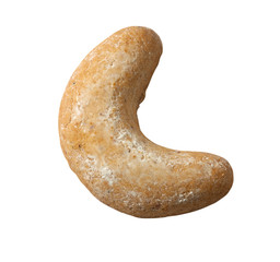 Biscuit isolated on white with clipping patch