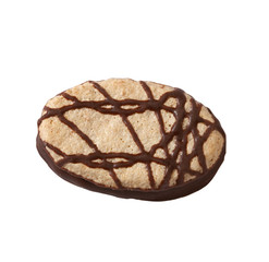 Biscuit isolated on white with clipping patch