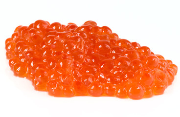 Salmon roe, isolated on white background