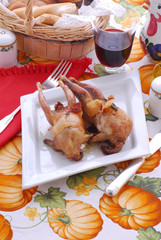 Quaglie al forno - Secondi di carne