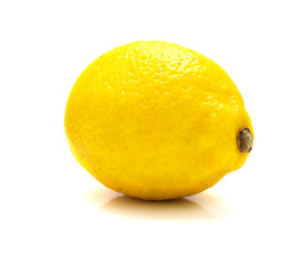 ripe juicy lemon on white. Isolation.