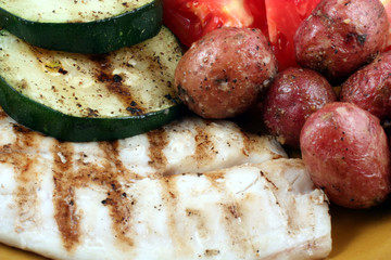 Grilled Fish a nd Vegetables
